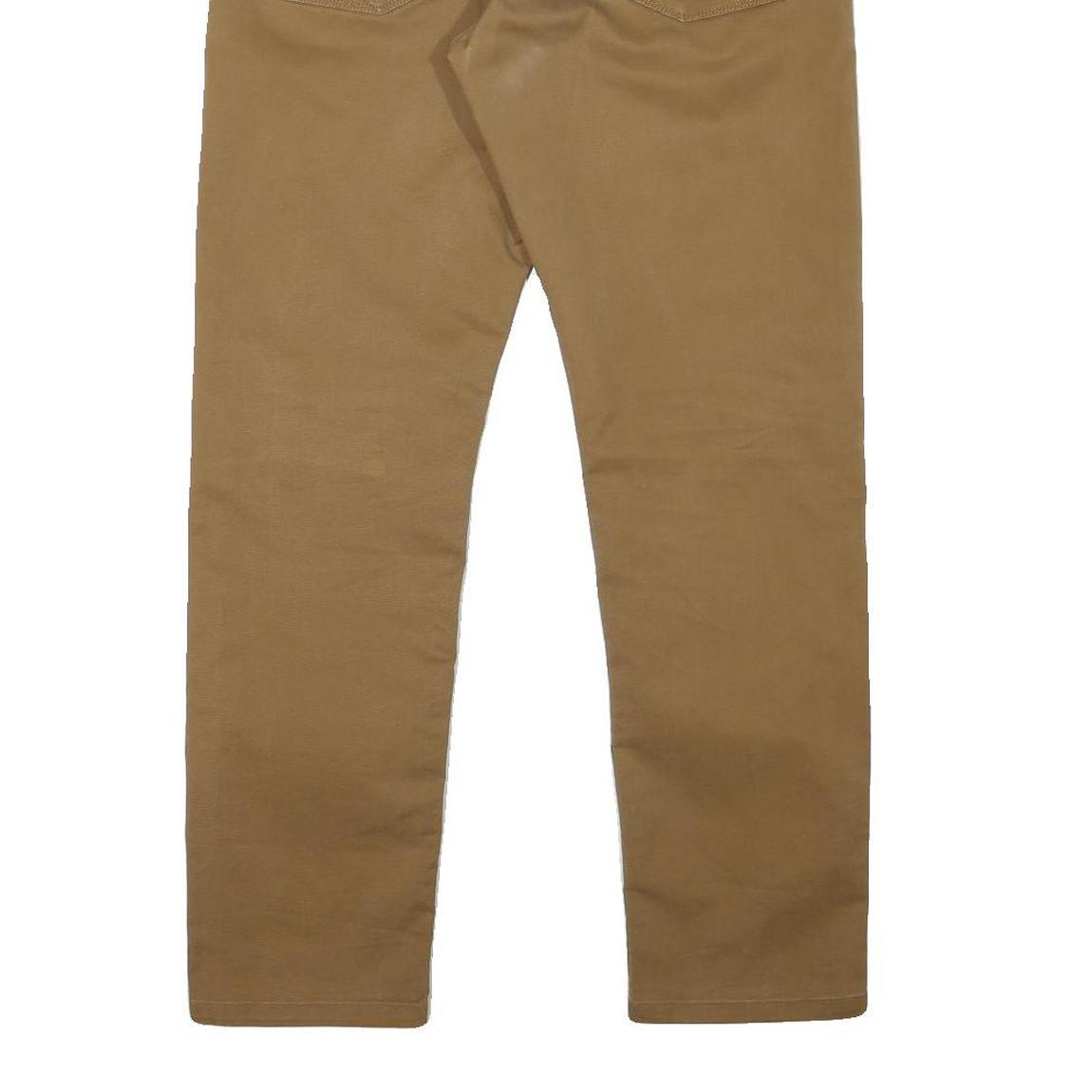 CARHARTT Mens Slim Brown Cotton Blend Trousers W34 L28 Zip Pocket Classic