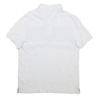 TOMMY HILFIGER Mens White Black & Red Colourblock Short Sleeve Polo Shirt S