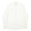 WRANGLER Mens Plain Shirt Cream Long Sleeve M
