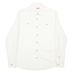 WRANGLER Mens Plain Shirt Cream Long Sleeve M