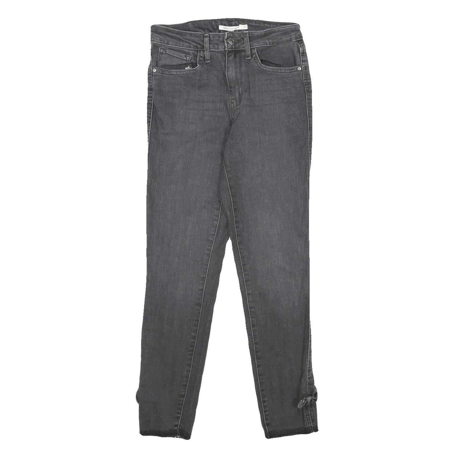 LEVI'S 721 HIGH RISE SKINNY Womens Jeans Black Slim Skinny Denim W27 L28 Bow