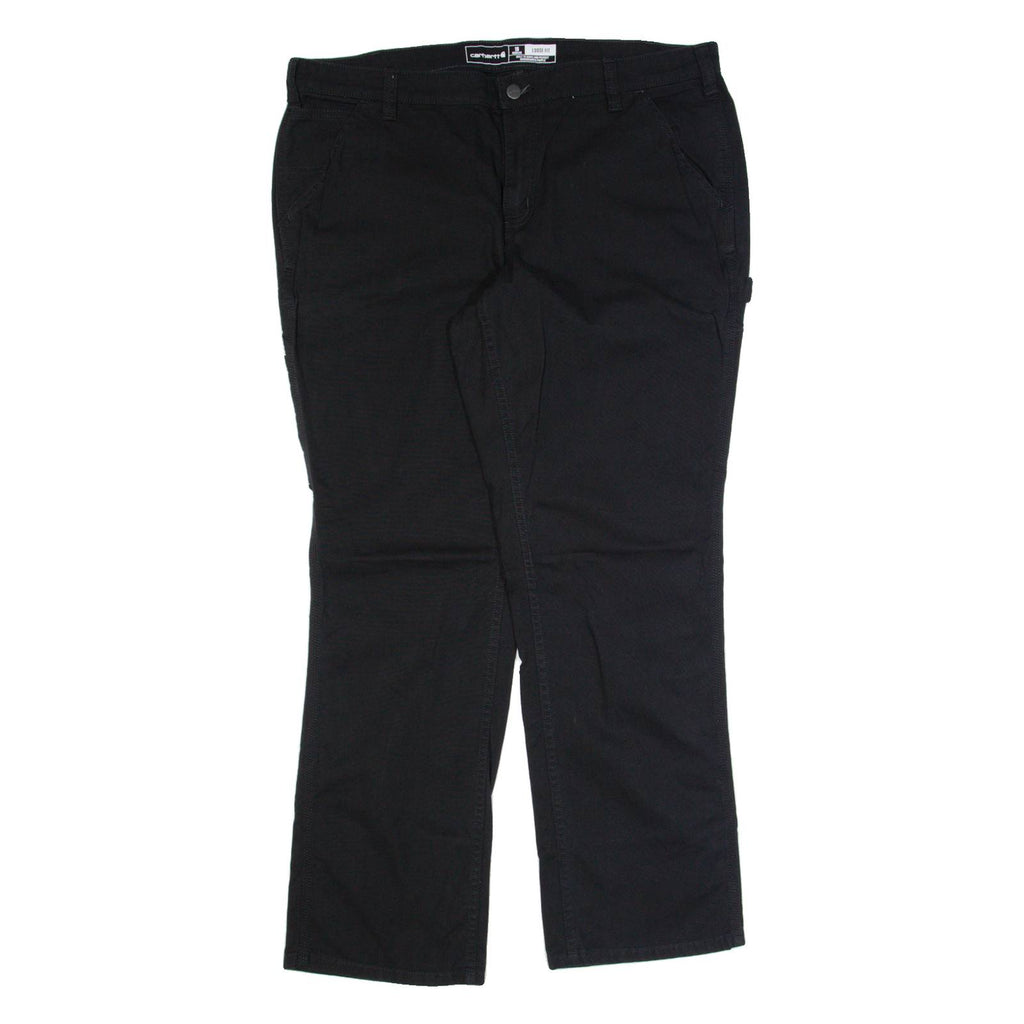 CARHARTT Workwear Womens Trousers Black Loose Straight W38 L32