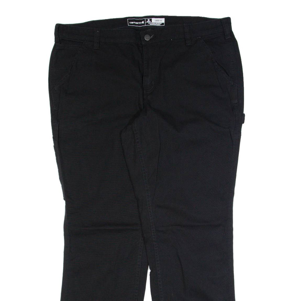 CARHARTT Workwear Womens Trousers Black Loose Straight W38 L32