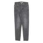 LEVI'S Womens Jeans Grey Slim Skinny Denim Raw Hem W25 L26 Stylish