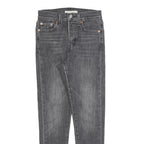 LEVI'S Womens Jeans Grey Slim Skinny Denim Raw Hem W25 L26 Stylish