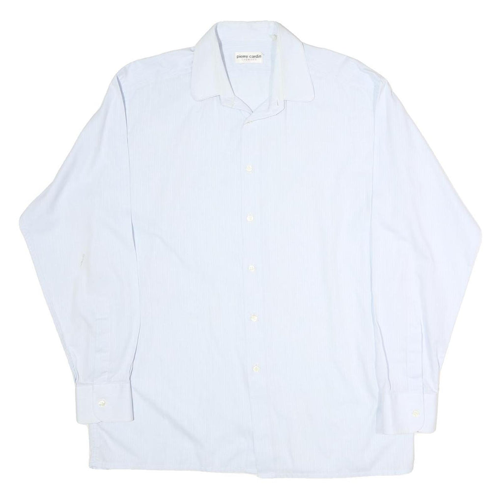 PIERRE CARDIN Mens White Shirt L Classic Long Sleeve Button Formal