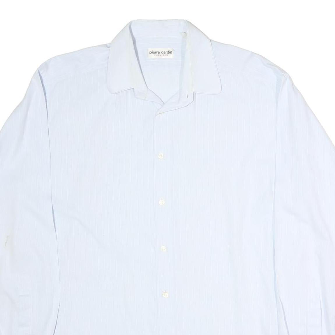 PIERRE CARDIN Mens White Shirt L Classic Long Sleeve Button Formal
