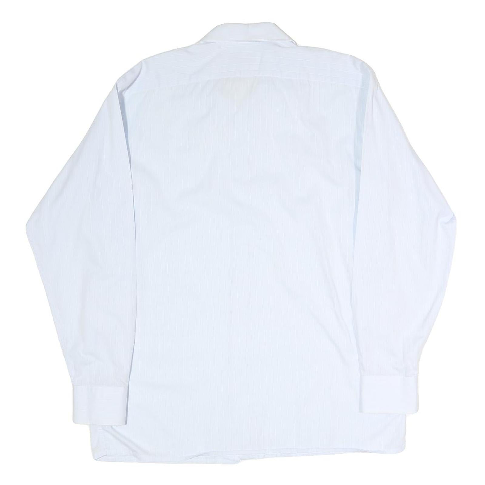 PIERRE CARDIN Mens White Shirt L Classic Long Sleeve Button Formal