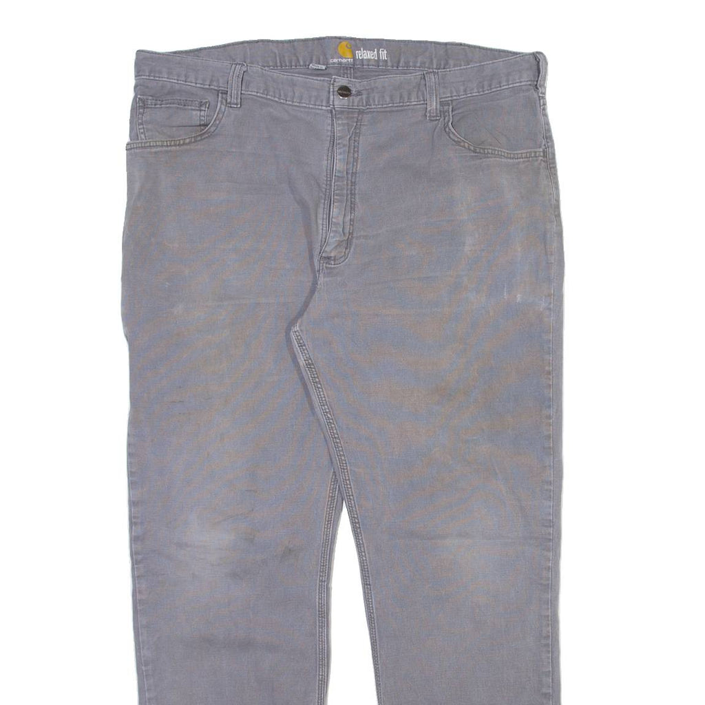 CARHARTT Carpenter Mens Trousers Grey Relaxed Straight W40 L32