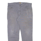 CARHARTT Carpenter Mens Trousers Grey Relaxed Straight W40 L32