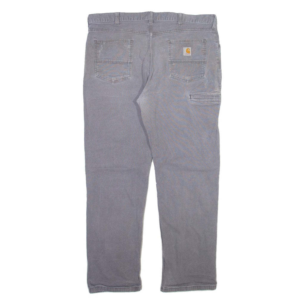 CARHARTT Carpenter Mens Trousers Grey Relaxed Straight W40 L32