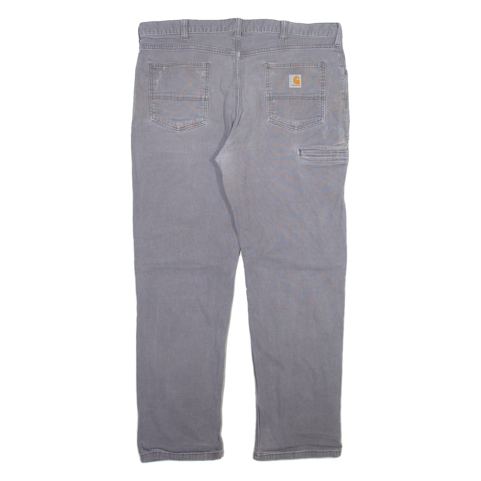 CARHARTT Carpenter Mens Trousers Grey Relaxed Straight W40 L32