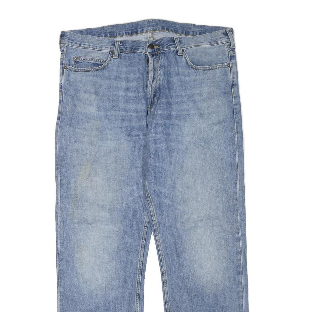 CARHARTT Mens Jeans Blue Regular Straight Denim Rinse W42 L32 Casual Workwear