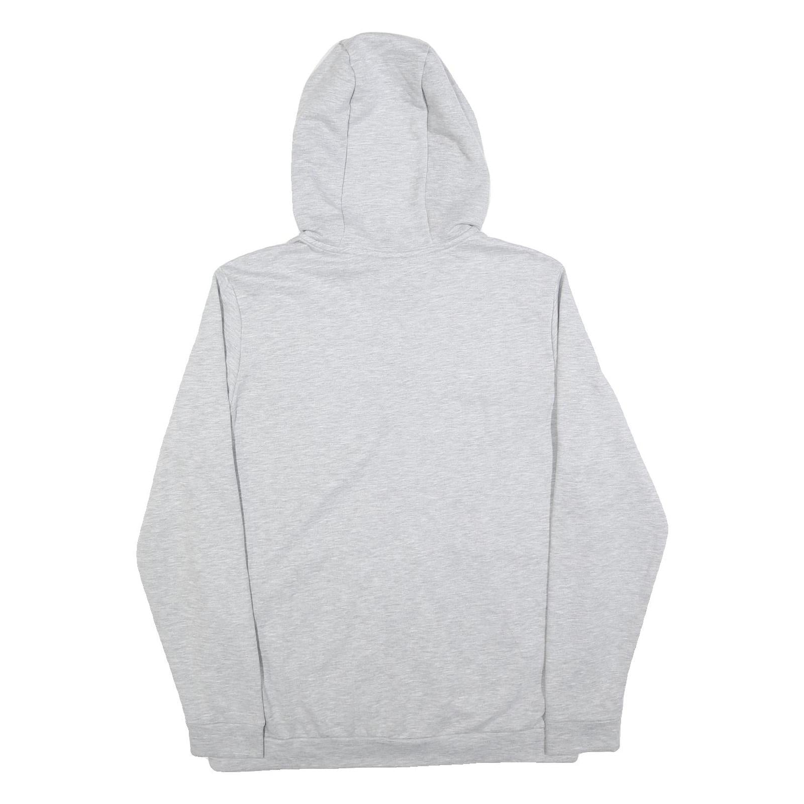 NIKE Mens Grey Pullover Hooded Hoodie L Lightweight Cotton Blend Sportswear