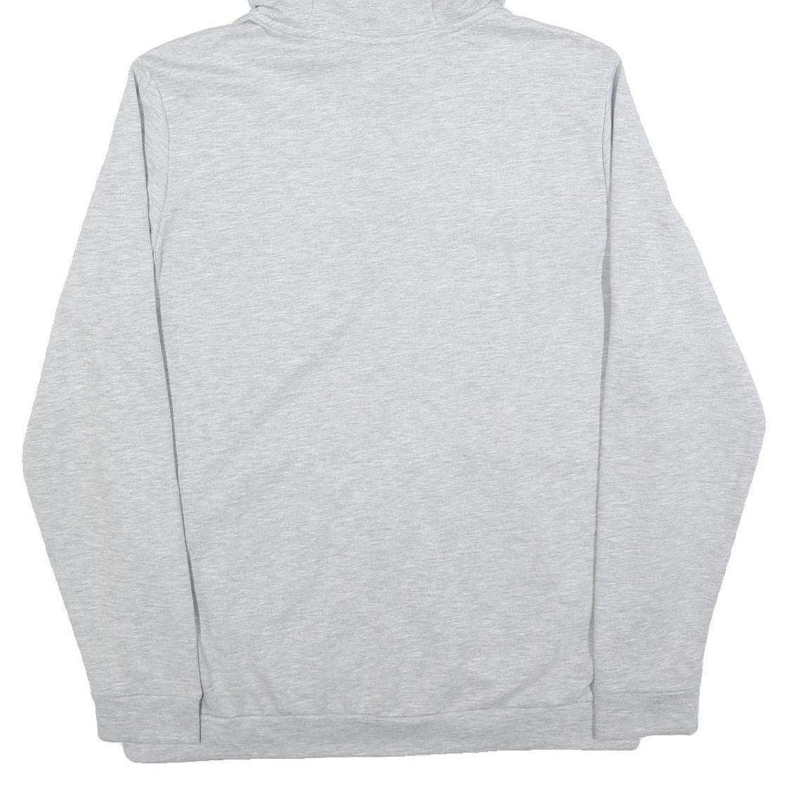 NIKE Mens Grey Pullover Hooded Hoodie L Lightweight Cotton Blend Sportswear