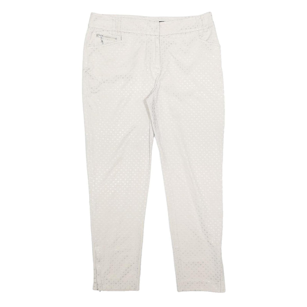 JASPER CONRAN Womens Cotton Blend White Regular Fit Skinny Trousers W32 L26