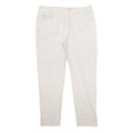 JASPER CONRAN Womens Cotton Blend White Regular Fit Skinny Trousers W32 L26