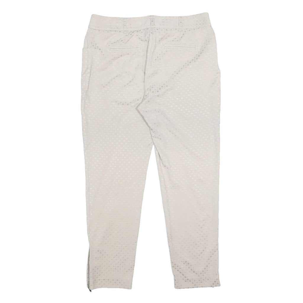 JASPER CONRAN Womens Cotton Blend White Regular Fit Skinny Trousers W32 L26