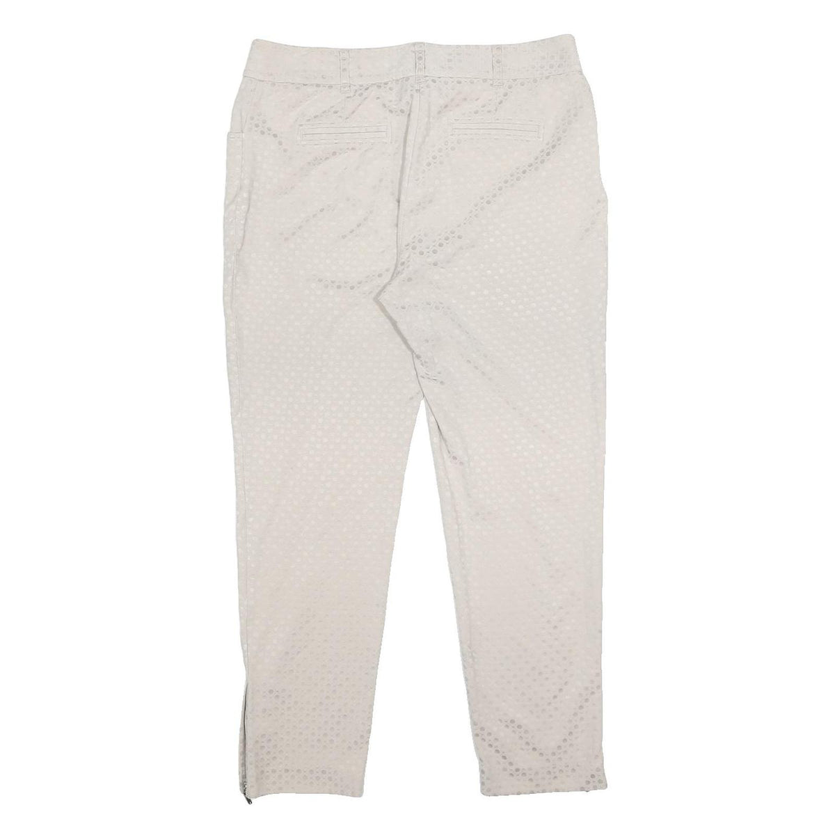 JASPER CONRAN Womens Cotton Blend White Regular Fit Skinny Trousers W32 L26