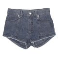 ALEXANDER MCQUEEN Womens Denim Shorts Blue XS W26 Cropped Designer