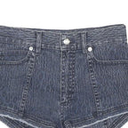 ALEXANDER MCQUEEN Womens Denim Shorts Blue XS W26 Cropped Designer