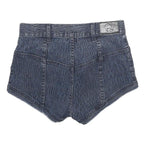ALEXANDER MCQUEEN Womens Denim Shorts Blue XS W26 Cropped Designer