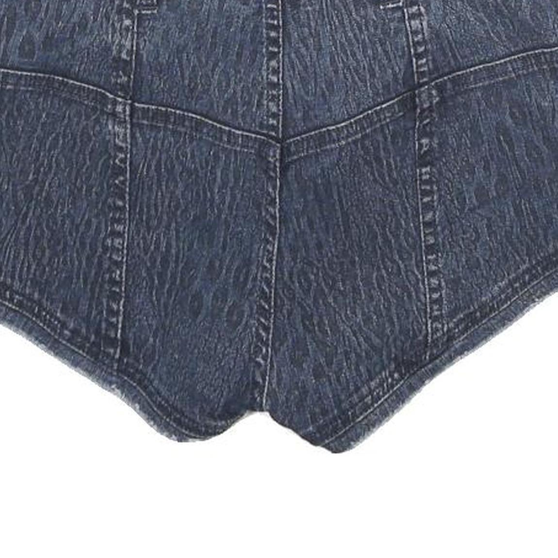 ALEXANDER MCQUEEN Womens Denim Shorts Blue XS W26 Cropped Designer