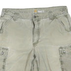 CARHARTT Mens Shorts Beige Cargo Relaxed Fit XL W38 Durable Cotton Blend