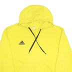 ADIDAS Womens Yellow Hoodie S Cotton Blend Casual Sportswear Sweatshirt