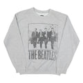 THE BEATLES Mens Grey Sweatshirt Crew Neck S Band Print Cotton Blend Pullover
