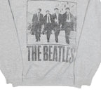 THE BEATLES Mens Grey Sweatshirt Crew Neck S Band Print Cotton Blend Pullover