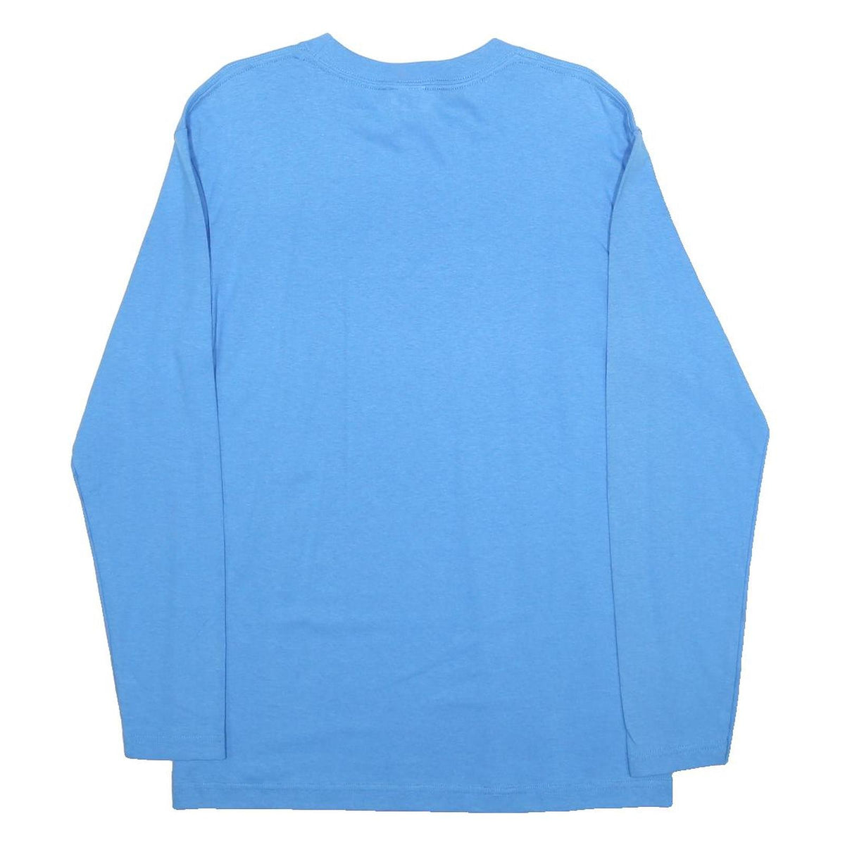 ADIDAS Mens Blue Long Sleeve T-Shirt S Crew Neck Cotton Logo Print