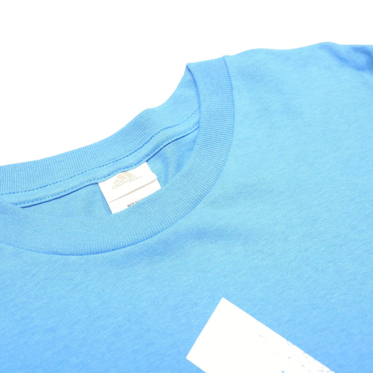 ADIDAS Mens Blue Long Sleeve T-Shirt S Crew Neck Cotton Logo Print