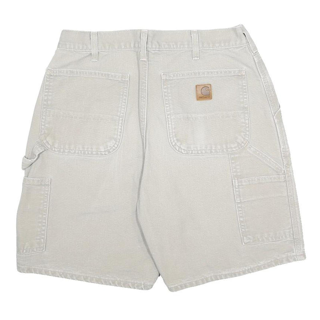 CARHARTT Mens Shorts Beige Casual Plain M W32 Workwear Durable Cotton