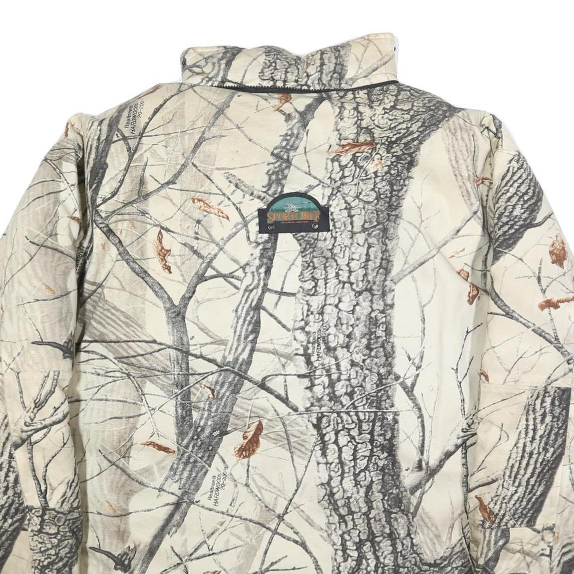 SPORTCHIEF Mens Beige & Grey Camo Outdoor Jacket 2XL Cotton Zip