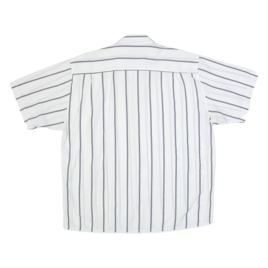 YES Mens Shirt White 90s Striped XL