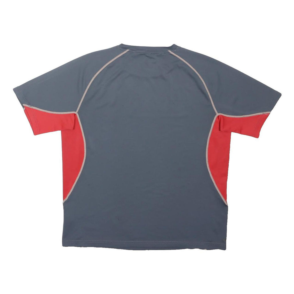 BERGHAUS Mens Grey & Red Polyester Blend Modern T-Shirt M Crew Neck Short Sleeve