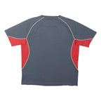 BERGHAUS Mens Grey & Red Polyester Blend Modern T-Shirt M Crew Neck Short Sleeve