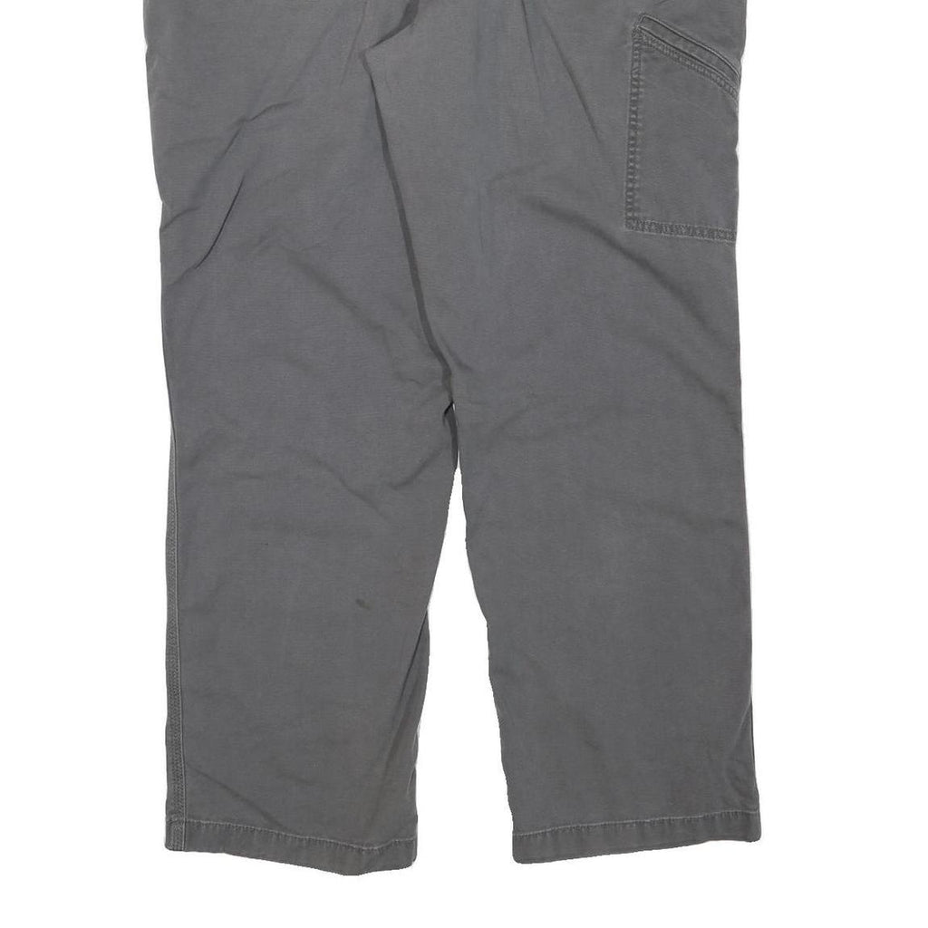 CARHARTT Mens Grey Regular Fit Straight Denim Jeans W40 L32 Workwear Durable Zip