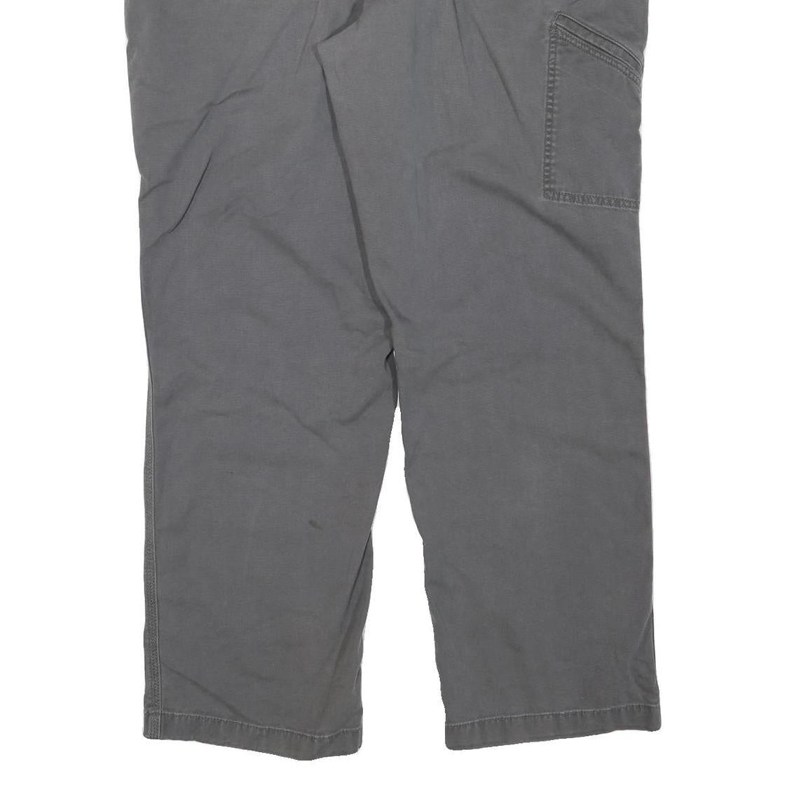 CARHARTT Mens Grey Regular Fit Straight Denim Jeans W40 L32 Workwear Durable Zip