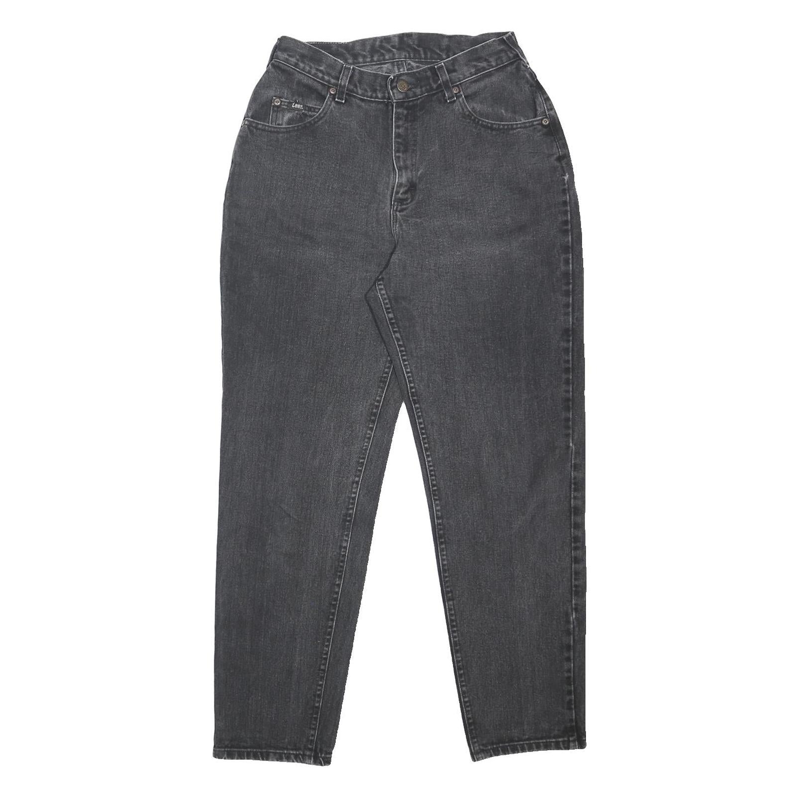 LEE Womens Classic Fit Black Jeans Denim W28 L30 Zip Closure