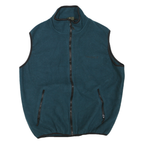 TIMBERLAND Mens Blue Jacket L Polyester Blend Sleeveless Zip Pocket Casual