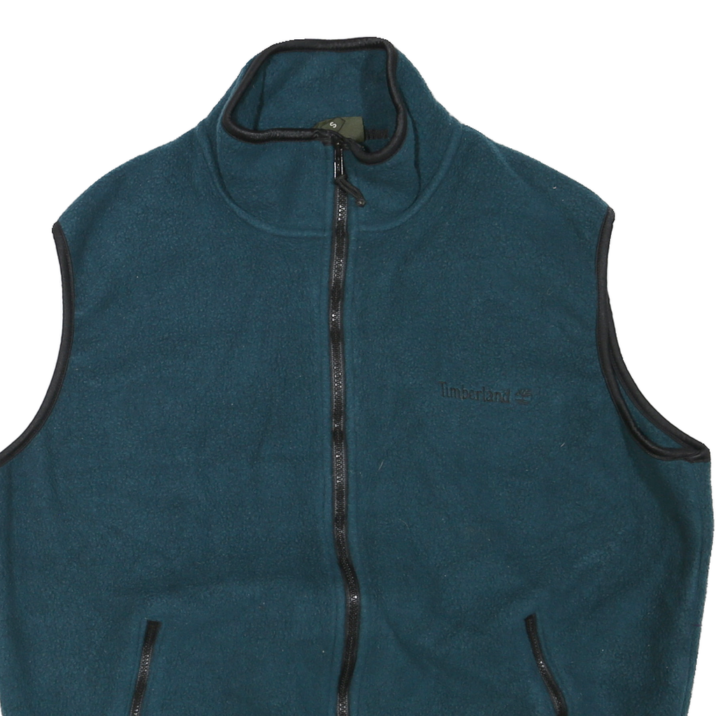 TIMBERLAND Mens Blue Jacket L Polyester Blend Sleeveless Zip Pocket Casual