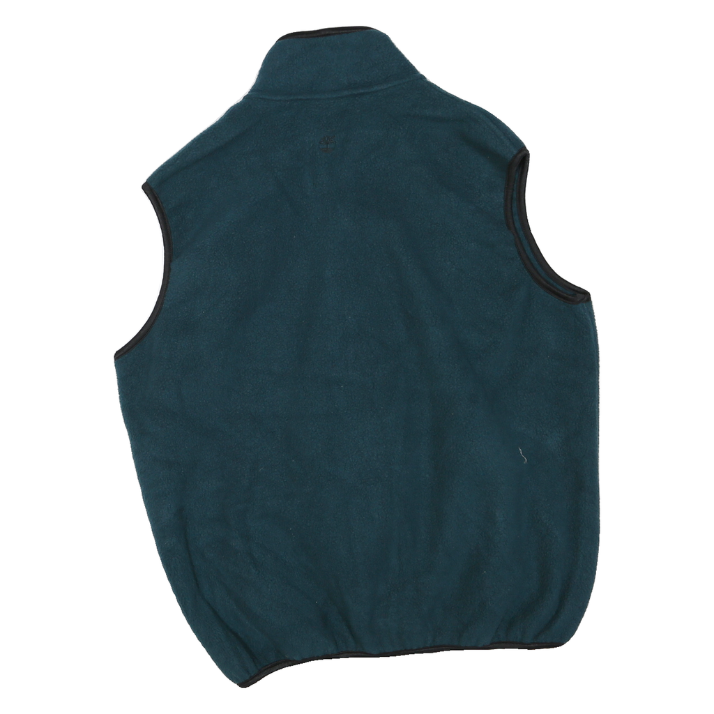 TIMBERLAND Mens Blue Jacket L Polyester Blend Sleeveless Zip Pocket Casual