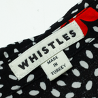 WHISTLES Oversized Womens Day Dress Black Floral Knee Length XS