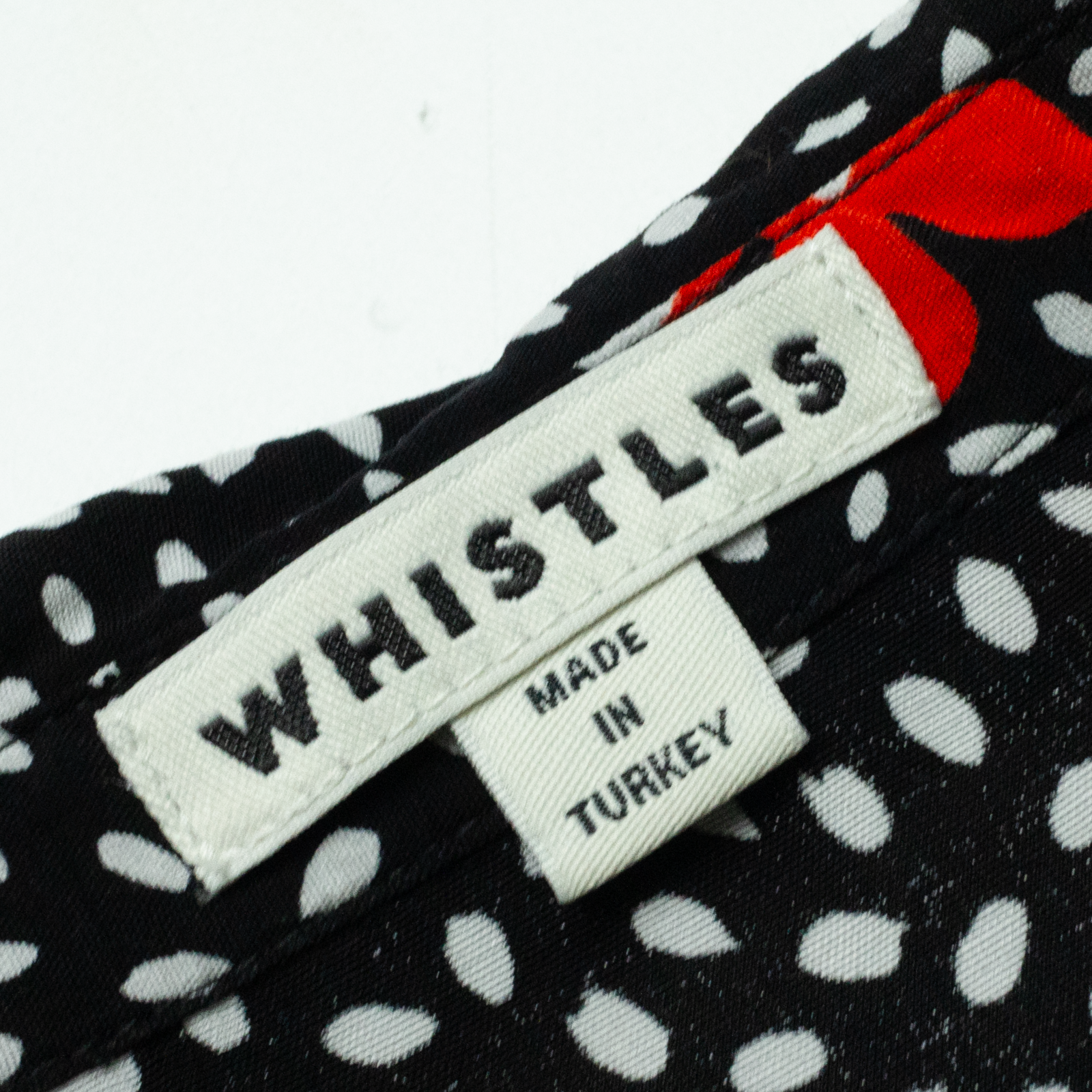 WHISTLES Oversized Womens Day Dress Black Floral Knee Length XS