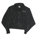 CHAMPION Mens Black Jacket L Polyester Blend Plain Zip Casual Sportswear