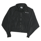 CHAMPION Mens Black Jacket L Polyester Blend Plain Zip Casual Sportswear