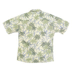 PIERRE CARDIN Palm Tree Print Mens Hawaiian Shirt Green Floral M