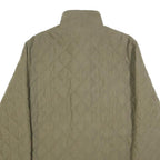 BARBOUR Mens Green Quilted Jacket M Polyester Blend Zip Classic Outdoor